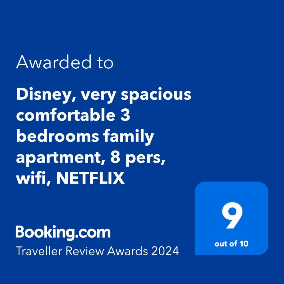 Disney, Very Spacious Comfortable 3 Bedrooms Family Apartment, 8 Pers, Wifi, Netflix Chessy  Exterior photo